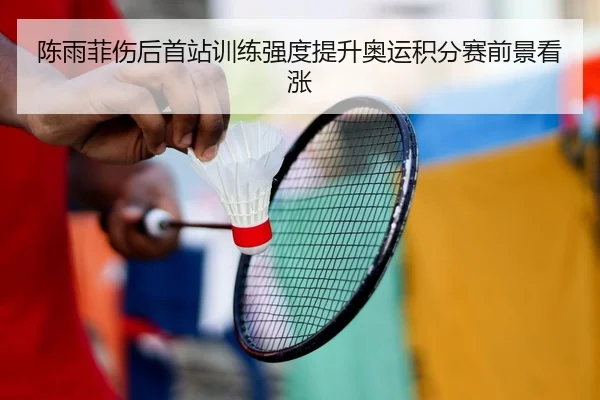 陈雨菲伤后首站训练强度提升奥运积分赛前景看涨